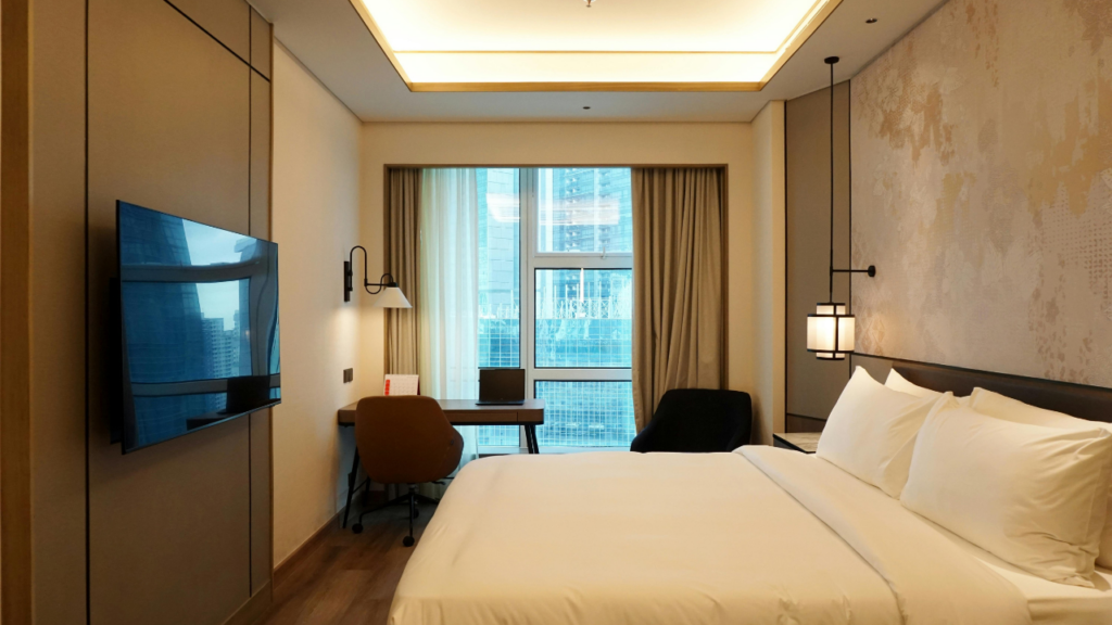 serviced apartment near HITEX Hyderabad with modern interiors